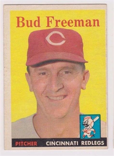 1958 Topps 27 Bud Freeman Cincinnati Reds Near Mint Condition EBay