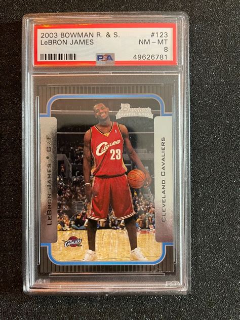 2003 04 Bowman 123 LeBron James Cavaliers RC Rookie PSA 8 NM MT EBay