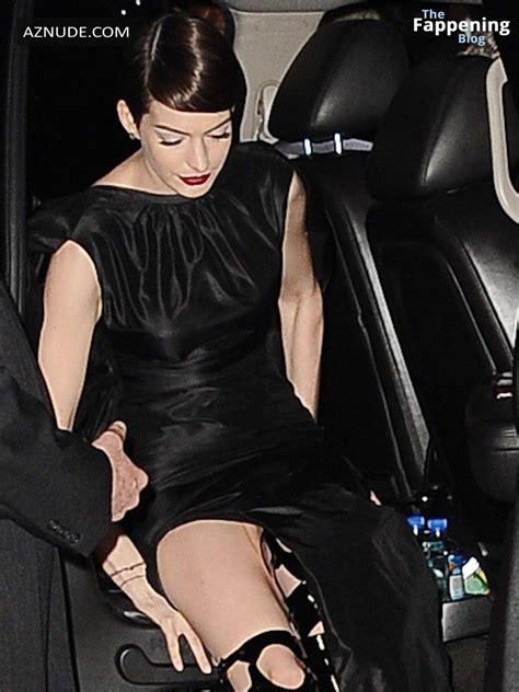 Anne Hathaway S Sexy Upskirt After A Party At The Hollywood Venue Aznude