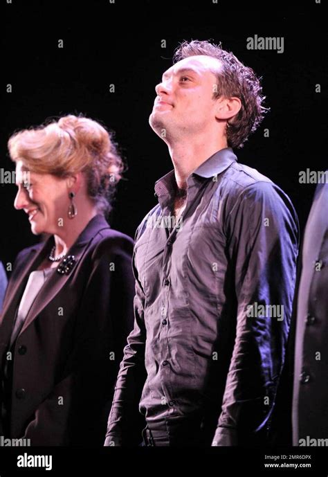 Actor Jude Law performs on the opening night of Hamlet on Broadway and ...