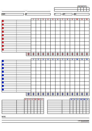 Printable Baseball Score Sheet Templates Excel Word Pdf Off