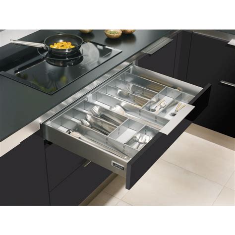 Range couverts en inox Rangement cuisine Idée rangement cuisine