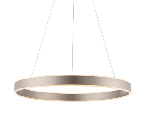 Endon Gen Dimmable 43w Led Ring Pendant Ceiling Light Matt Nickel