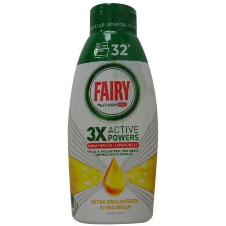 Fairy lavavajillas máquina gel 650 ml Platinum limón Tarraco Import