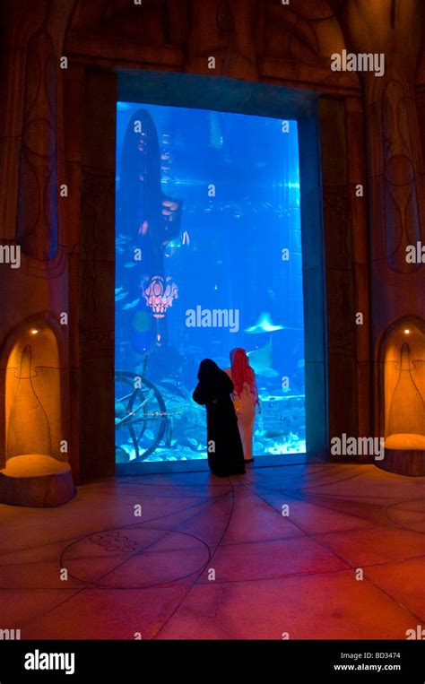 The aquarium at the Atlantis hotel Dubai United Arab Emirates Stock ...