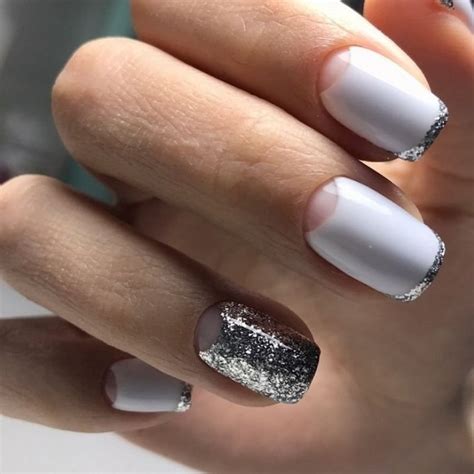 Маникюр Серо Белый С Серебром — Richnail.ru