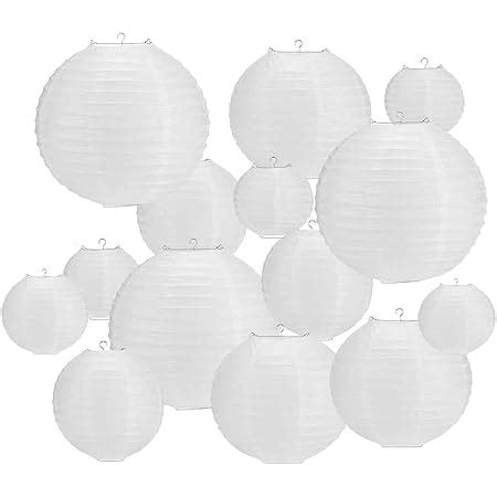 Starvast Pcs Lanternes En Papier Blanc Lampion Papier Boule Pour