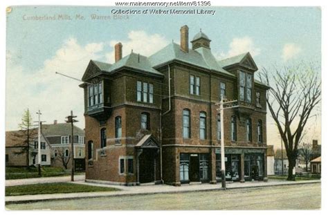 The Warren Block Westbrook Ca 1900 Maine Memory Network