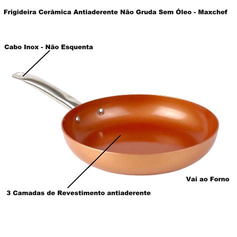 Frigideira Panela Cer Mica Antiaderente N O Gruda Sem Leo Sem Teflon