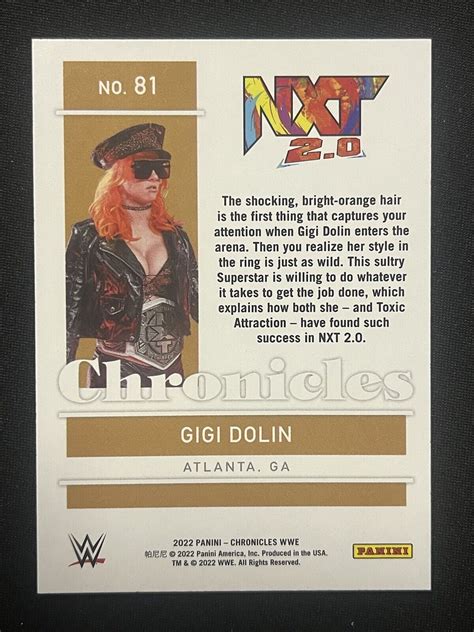 Panini Wwe Chronicles Gigi Dolin Base Bronze Parallel Card Nxt