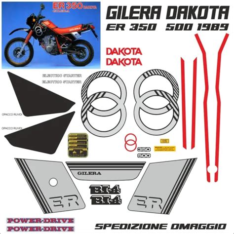 KIT ADESIVI STICKERS Compatibili GILERA Rc 600 1989 ROSSA EUR 75 00