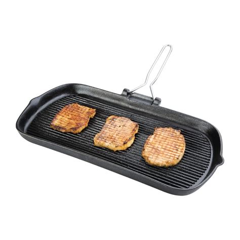 Vogue Cast Iron Grill Pan - K417 - Buy Online at Nisbets