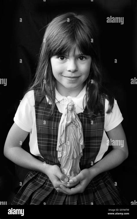 Portrait Of Catholic School Girl Stock Photo Alamy