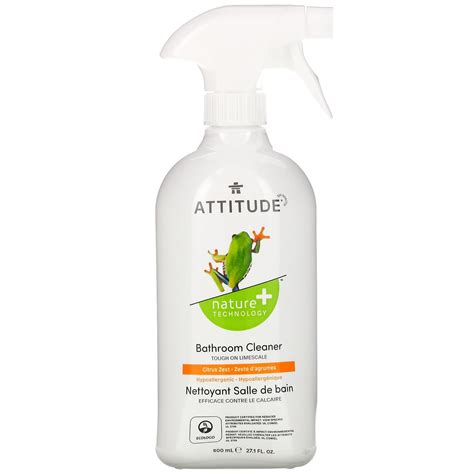 ATTITUDE, Bathroom Cleaner, Citrus Zest, 27.1 fl oz (800 ml) - iHerb