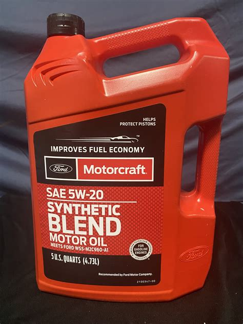 Ford Motorcraft 5w 20 Synthetic Blend Motor Oil 5 Quarts