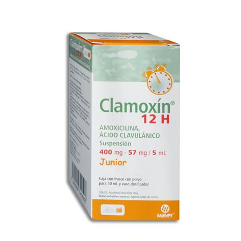 AMOXICILINA AC CLAV JR 400 57MG 50ML CLAMOXIN 12H MAVER Flosamed