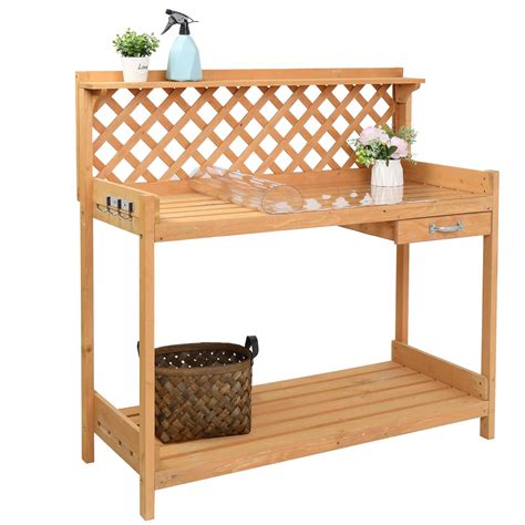 Arlmont Co Sokona Manufactured Wood Potting Bench Wayfair