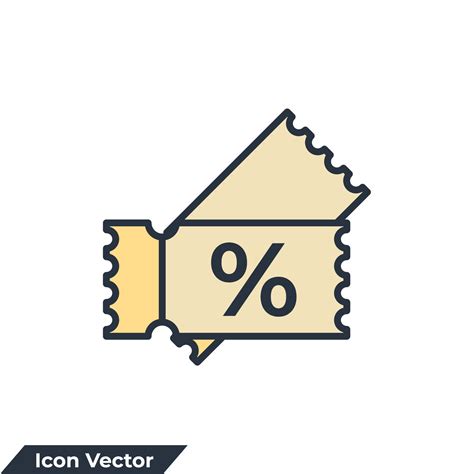 coupon icon logo vector illustration. Discount Coupon symbol template