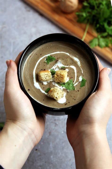 Vegan Mushroom and Chestnut Soup - Wallflower Kitchen