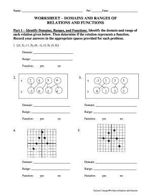 Relations And Functions Worksheet Complete With Ease Airslate