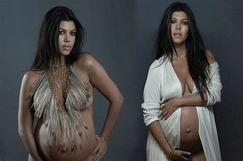 Pregnant Kourtney Kardashian Poses Nude Just Weeks Before She S Due To Give Birth Daily Record
