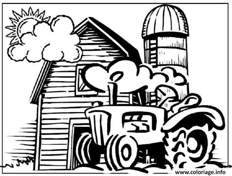 Coloriage Tracteur Devant La Ferme Dessin Tracteur Imprimer