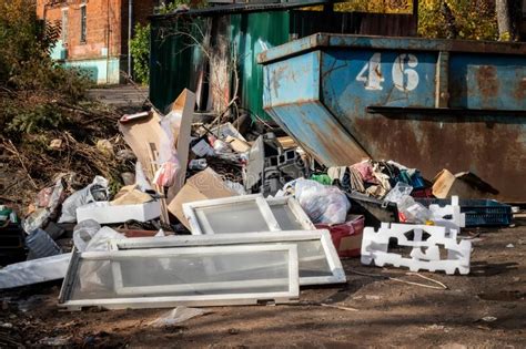 Garbage Dump In Residential Area Stock Image Image Of Trash Outdoor