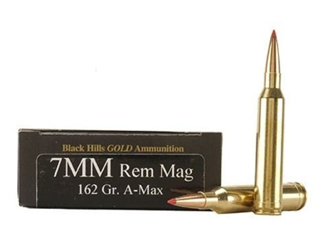 Black Hills Gold Ammo 7mm Remington Mag 162 Grain Hornady A Max Box Of