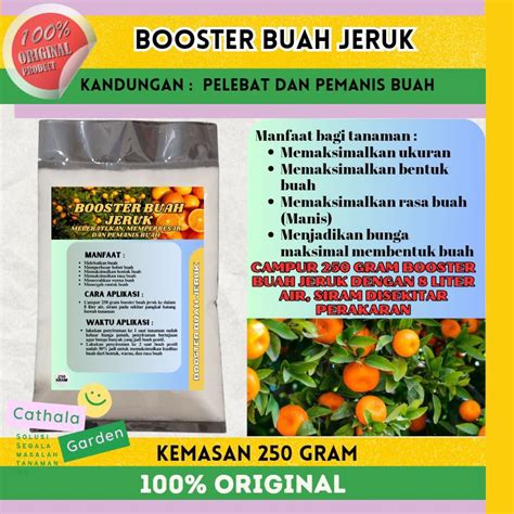 Jual Pupuk Booster Pelebat Buah Dan Pemanis Buah Jeruk Kemasan Gram