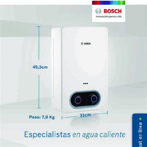 Calentador Litros Tiro Forzado A Gas Natural Bosch Somos Epm Gyh