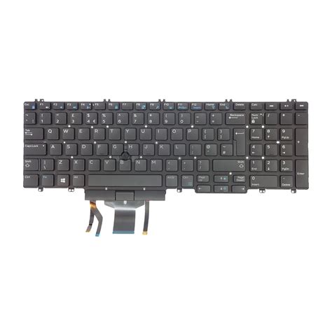 Tastatura Originala Dell Neagra Cu Iluminare Layout UK Pentru