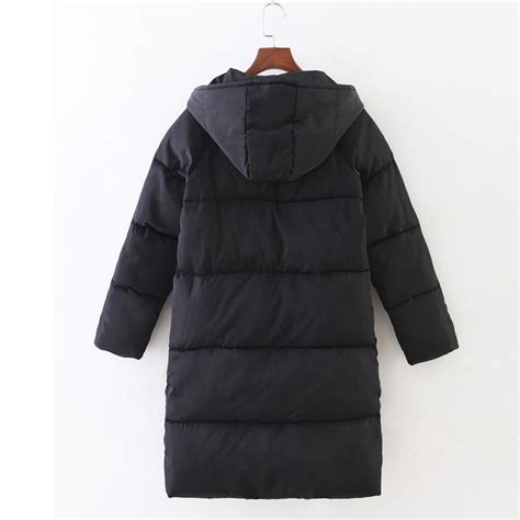 Women Winter Warm Coat Solid Hooded Thick Slim Jacket Long Overcoat