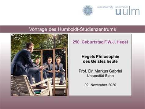 Hegel Jubil Um Jahre Universit T Ulm