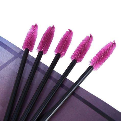 Cheap 50pcspack Disposable Micro Eyelash Brushes Mascara Wands Applicator Wand Brushes Makeup