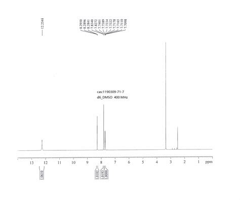 3 BroMo 5 Fluoro 1H Pyrrolo 2 3 B Pyridine 1190309 71 7 1H NMR Spectrum