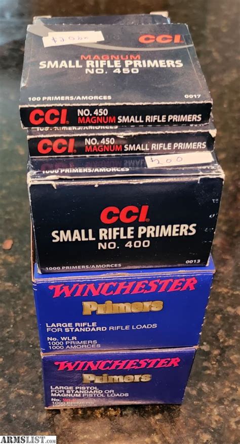 Armslist For Sale Primers Wlr Wlp W Winchester Cci