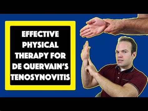 Effective Physical Therapy For De Quervain S Tenosynovitis YouTube