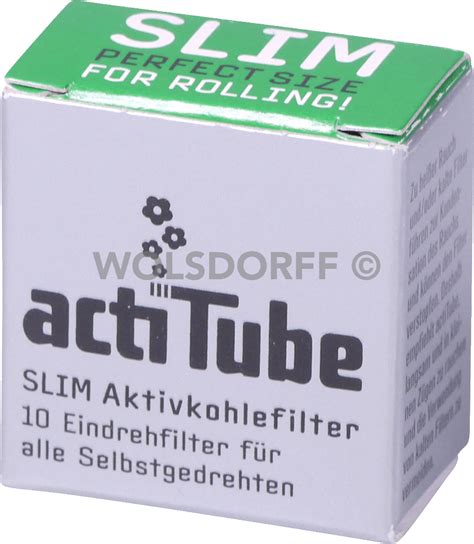 actiTube Slim Aktivkohlefilter 6 9mm für 1 85