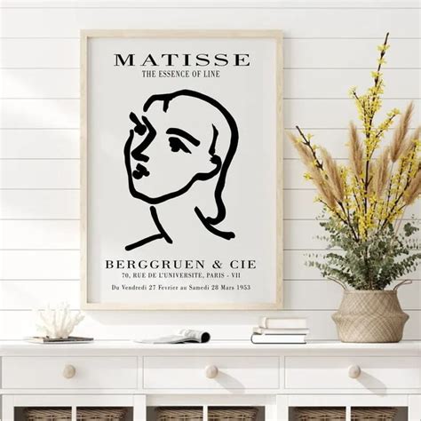 Matisse Berggruen And Cie Line Art Print Matisse Woman Face Etsy