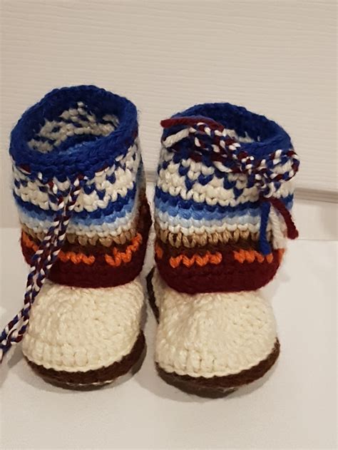 Handmade Crochet Baby Mukluk Booties Etsy