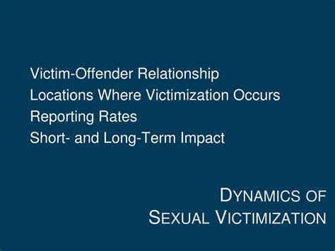 Ppt Understanding Sex Offenders And Sexual Victimization Powerpoint Presentation Id