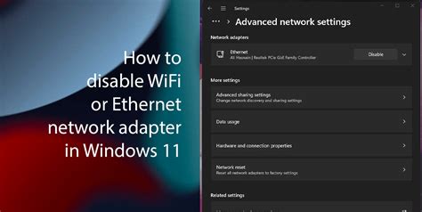 How To Enable Or Disable Wi Fi And Ethernet Adapter On Windows 11