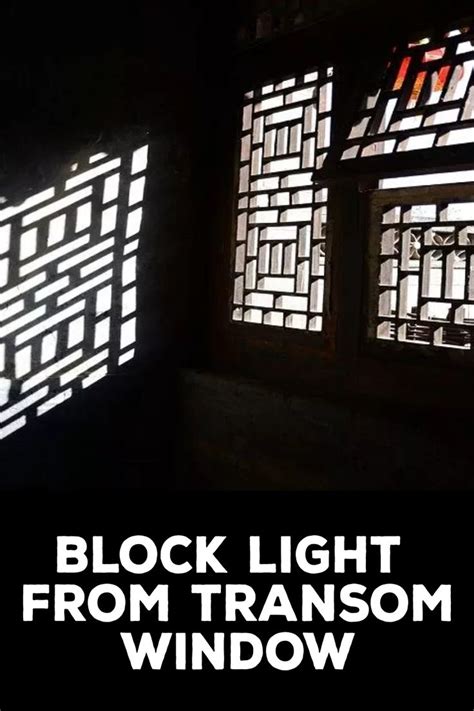 How to Block Light From Transom Window | Transom windows, Glass block windows, Window blocks