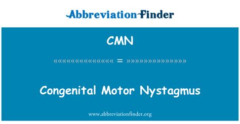 Cmn Definición Nistagmo Congénito Del Motor Congenital Motor Nystagmus