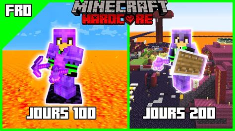 200 Jours Minecraft Mais Le Sol Est De Le Lave Youtube