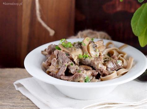 Szybki strogonow wołowy Easy beef stroganoff Blog Karmelowy