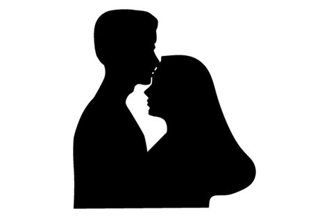 Man And Woman Silhouette Kiss