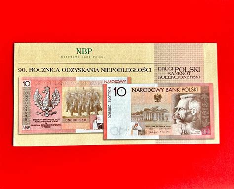 10zł 90 rocznica najrzadszy folder do banknotu Warszawa Licytacja