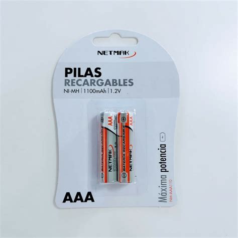 PILAS RECARGABLES AAA NETMAK 1100 MHA X2 NEW BAHIA