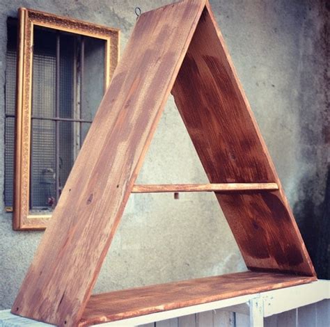 Pyramid Shelf Made With Reclaimed Wood Reclaimed